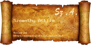 Szemethy Attila névjegykártya